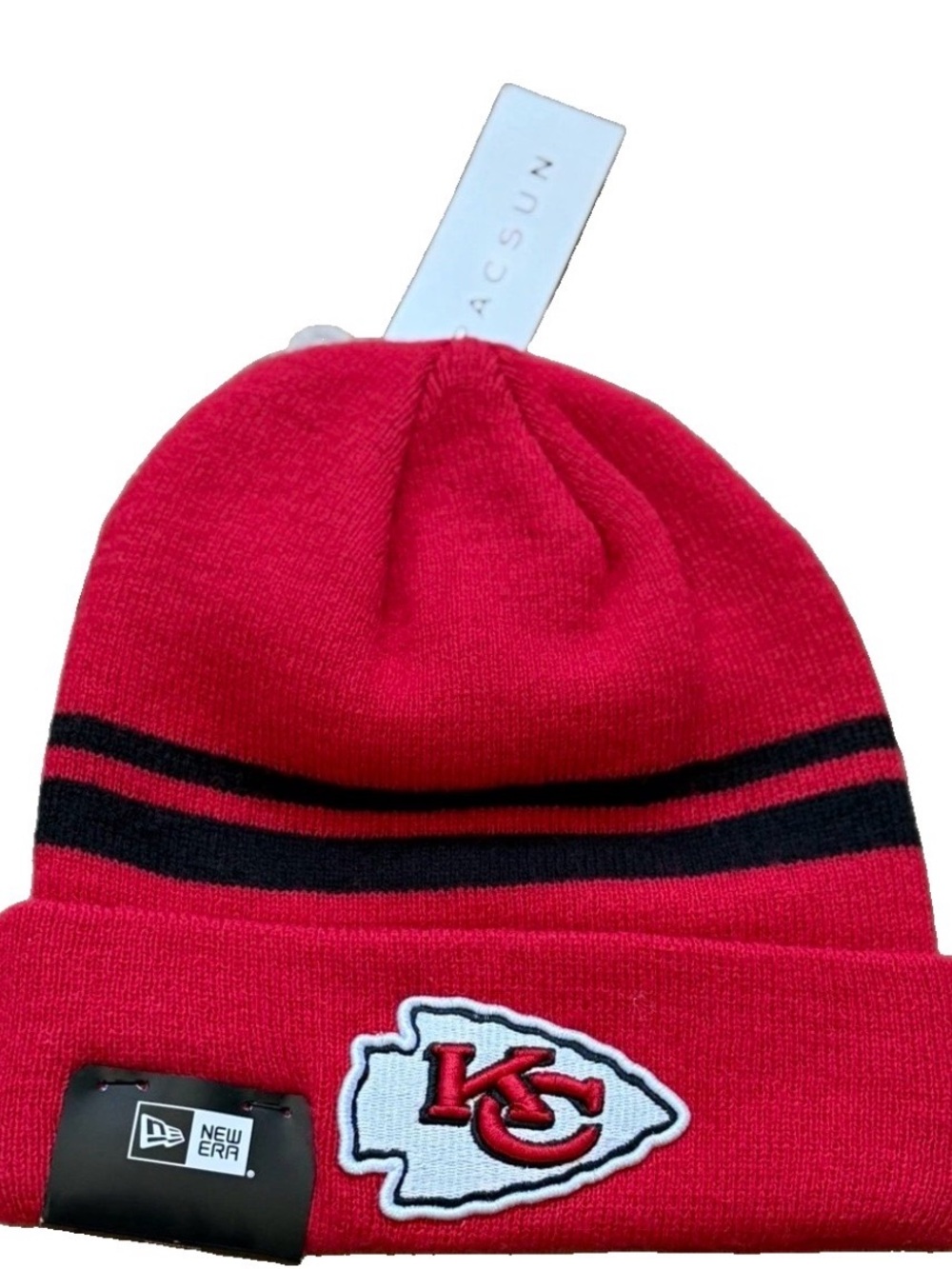 New Era Red and Black Kansas City Cuffed Beanie